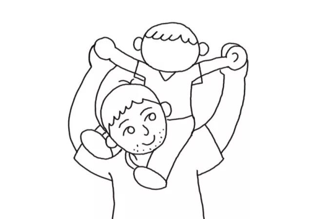 父亲节主题简笔画 爸爸是最酷的男人！-图5