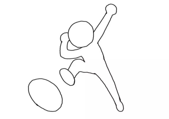 我的足球梦 踢足球的小男孩简笔画-图2