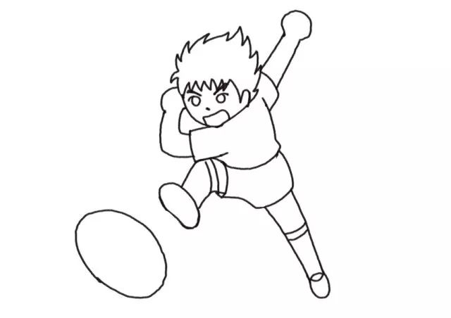 我的足球梦 踢足球的小男孩简笔画-图5