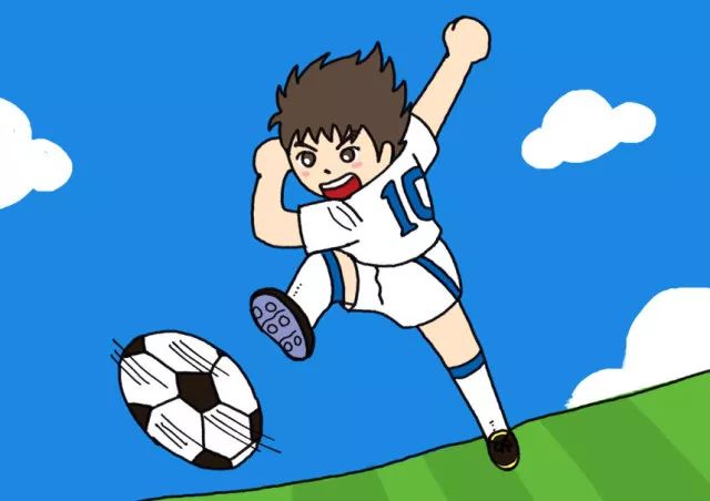 我的足球梦 踢足球的小男孩简笔画
