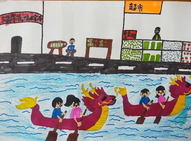 端午安康主题儿童画怎么画-图4