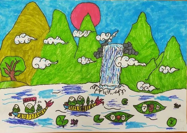 小学三年级端午节绘画获奖作品-图2
