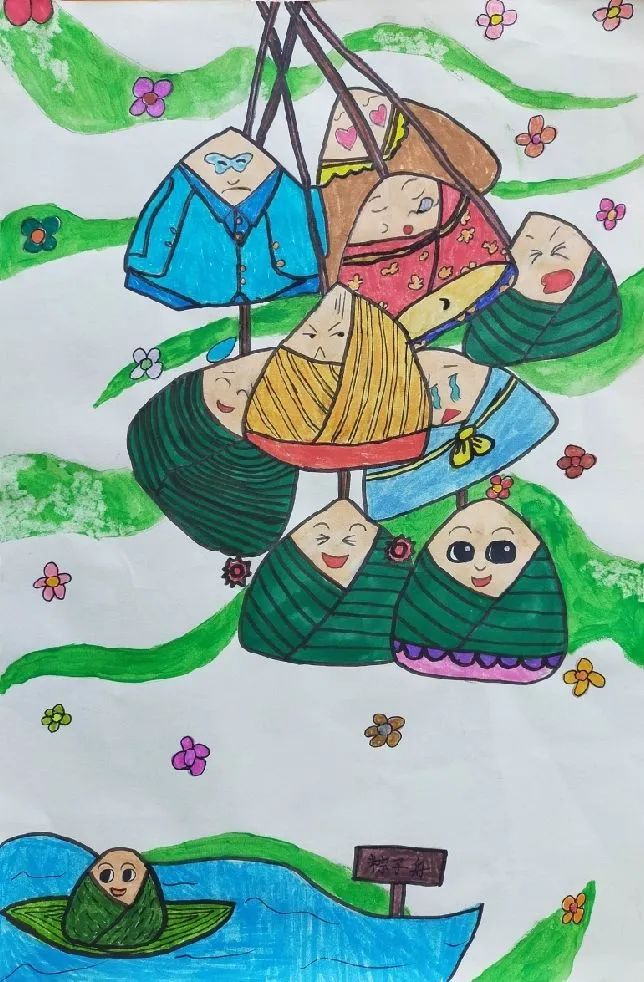 端午佳节 粽香万里儿童画比赛作品-图5