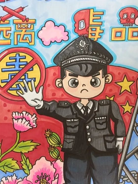 珍爱生命远离毒品 小学生626禁毒日绘画作品简单创意-图6