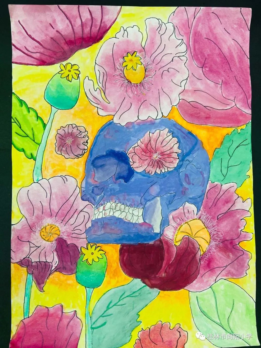 “禁绝毒品从我做起”禁毒主题绘画作品-图1