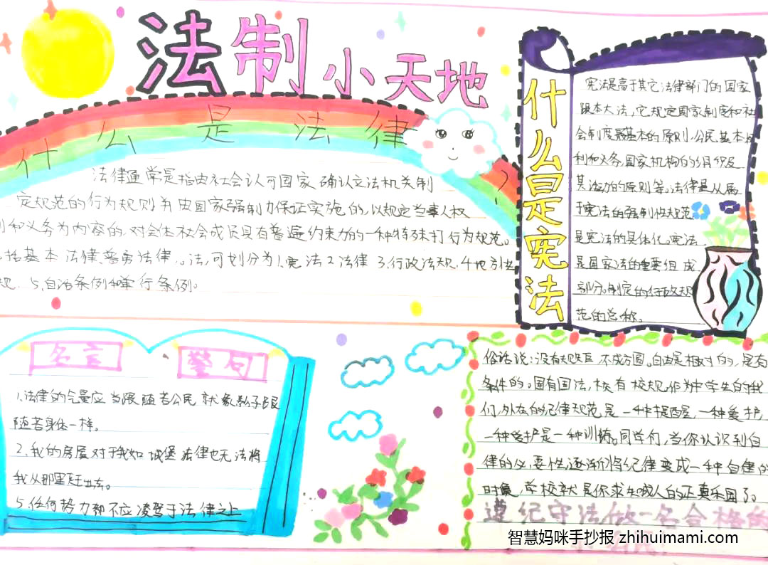 尚德守法手抄报简单漂亮-图2