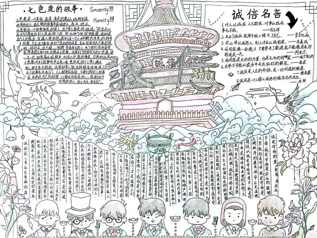 8张以“诚信”为主题的手抄报-图5