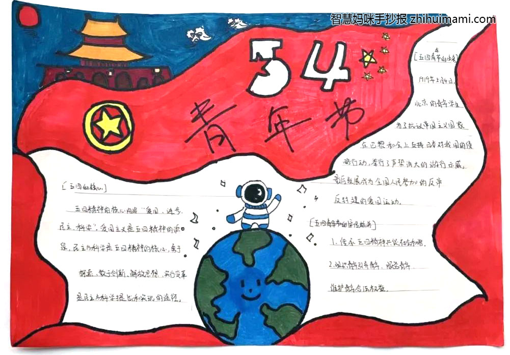 七年级五四青年节手抄报图片（7张）-图1