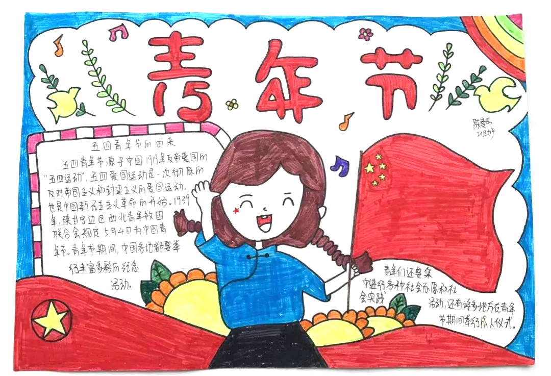 七年级五四青年节手抄报图片（7张）-图6