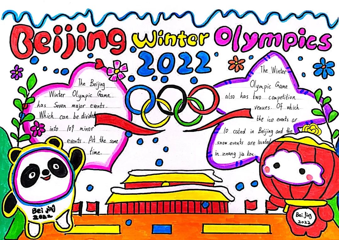 逐梦冰雪 一起向未来冬奥会英语手抄报-图2