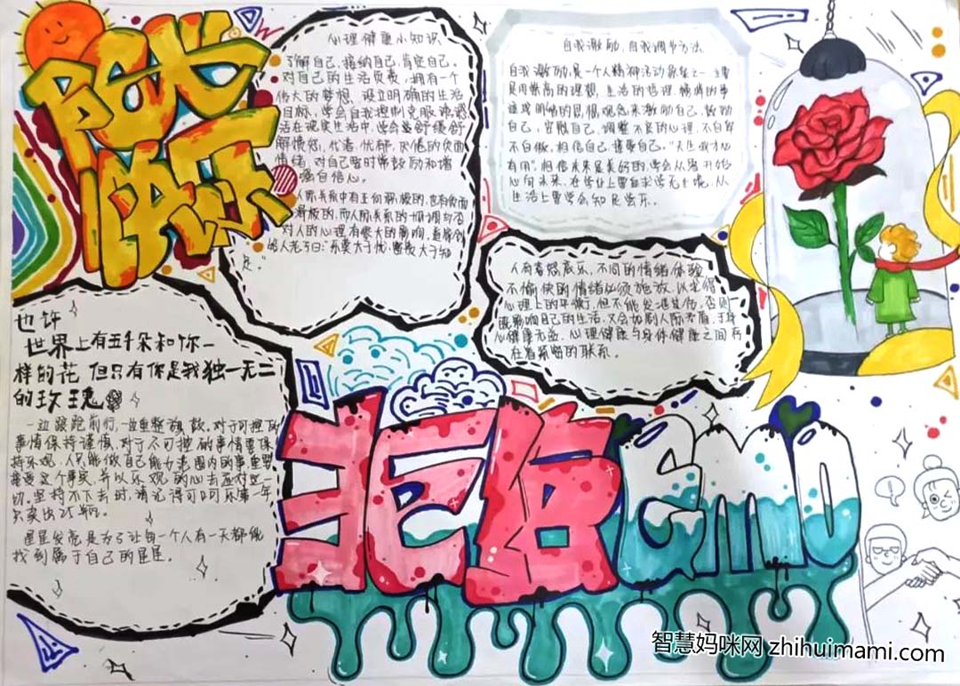 悦纳自我，自信人生 ——“5·25”心理健康教育手抄报-图1