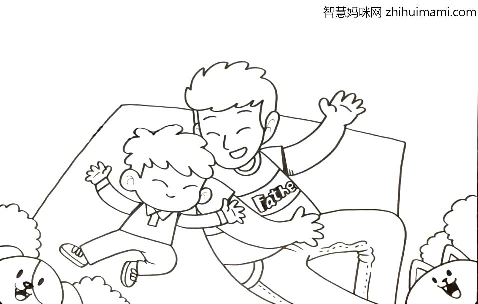 6.19父亲节儿童画绘画教程-图4