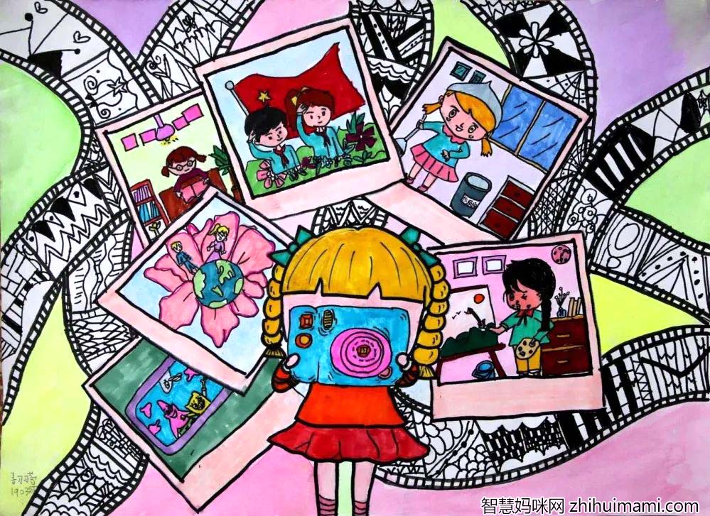 ”树新时代新风 展美丽中国风采“主题绘画一等奖-图6