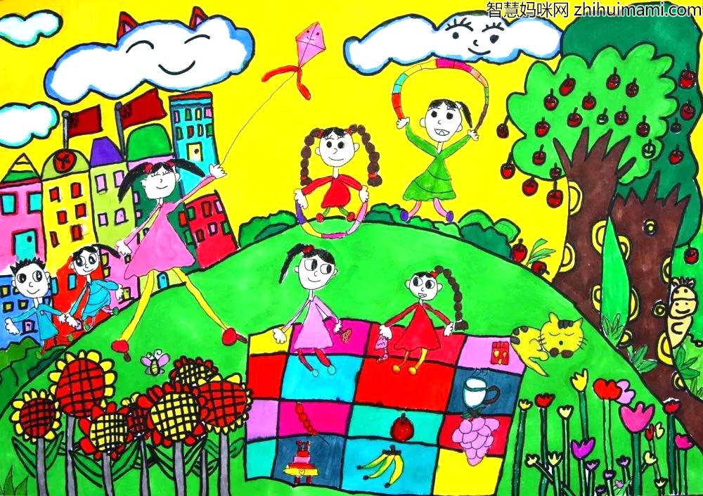 ”喜庆百年 童心向党“建党节绘画小学生组-图1