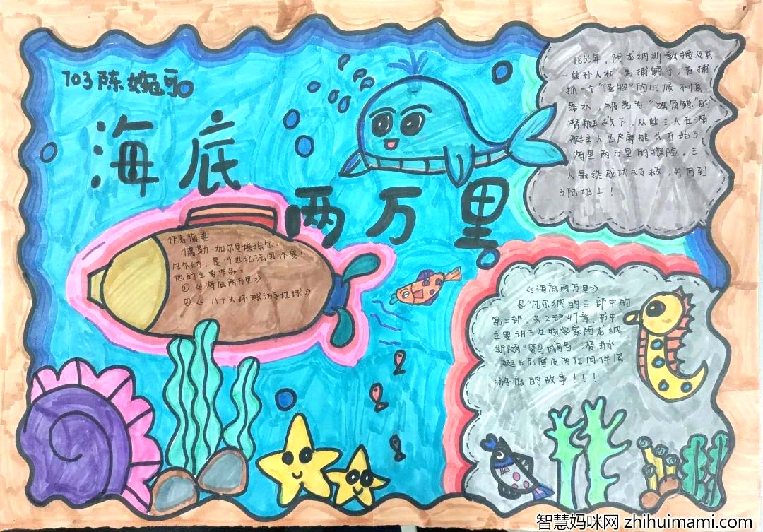 6张关于《海底两万里》的主题手抄报-图5