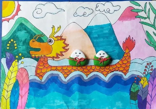 “声声龙舟鼓 浓浓家乡情” 端午节主题绘画-图6