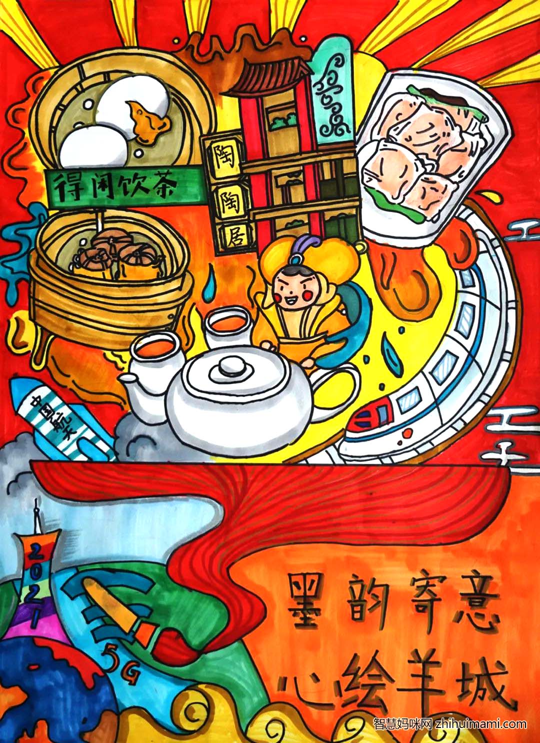 欢庆建党101周年主题儿童绘画精选作品-图2