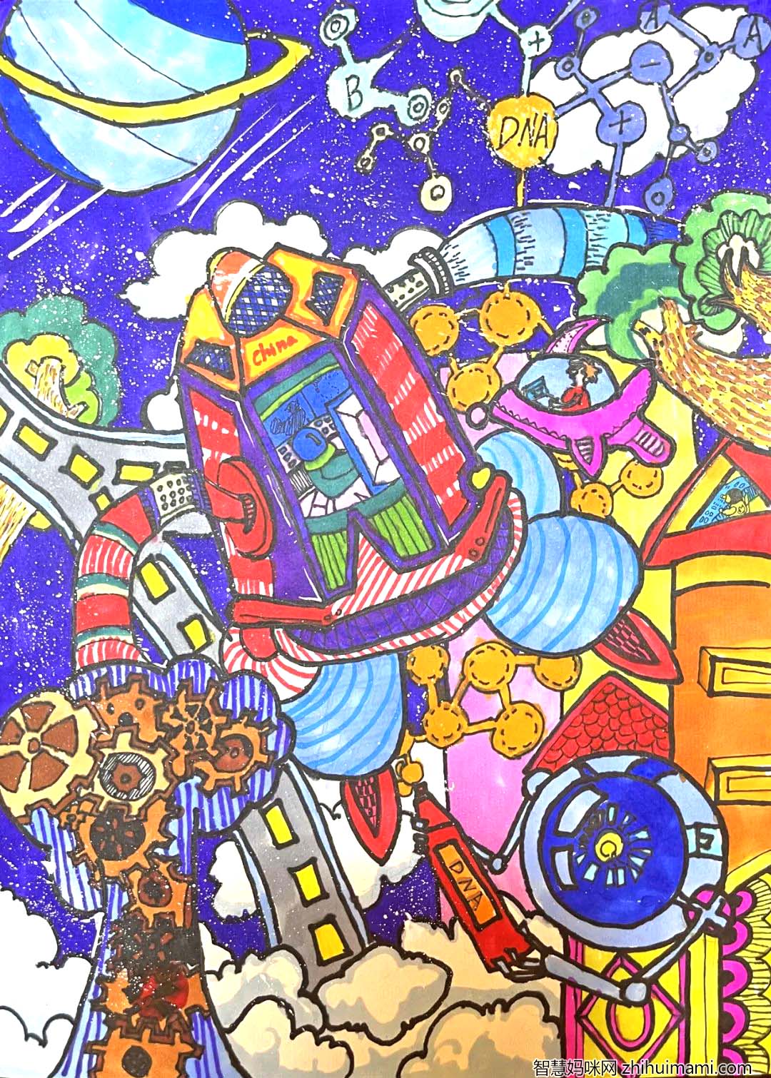 欢庆建党101周年主题儿童绘画精选作品-图3