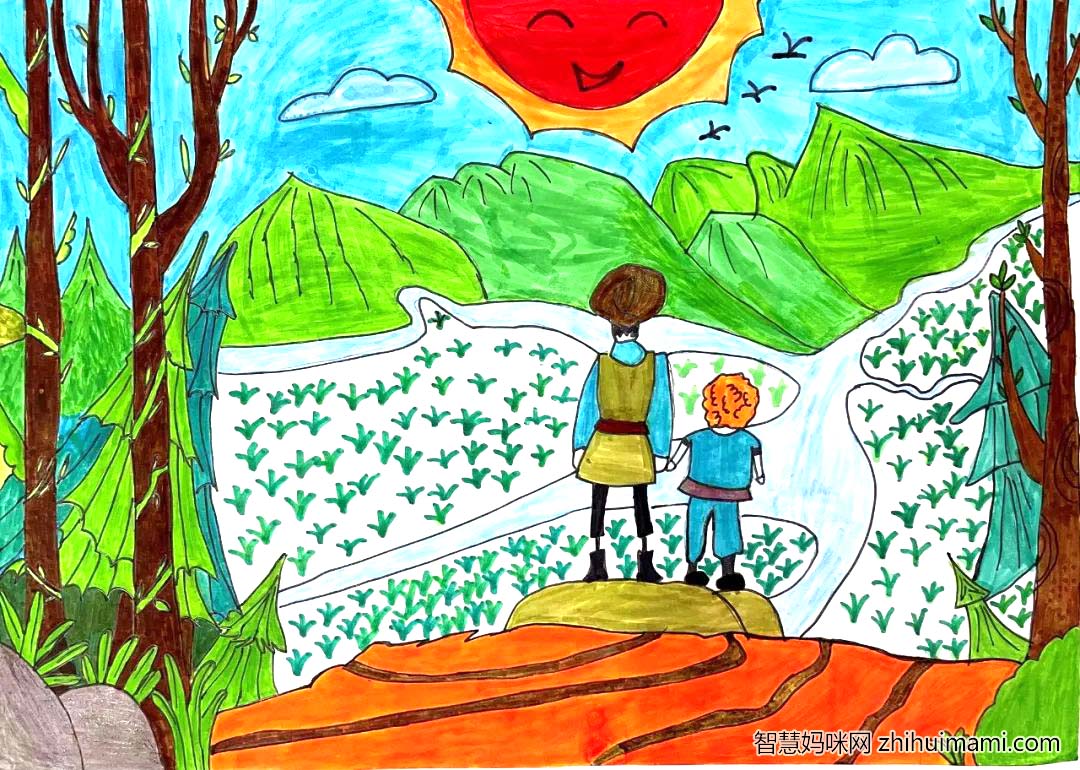 ”美丽中国 承蒙党恩“建党节主题儿童画（小学组）-图4