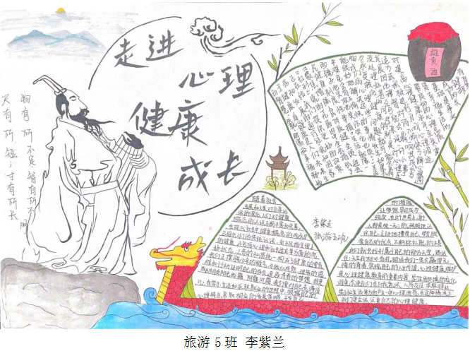 “关爱自我 从‘心’开始”心理健康主题手抄报一等奖-图3