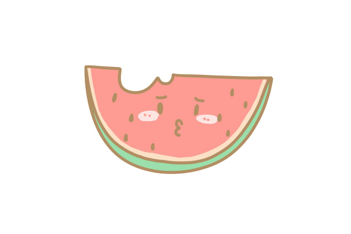 夏天最爱的水果 西瓜简笔画画法简单