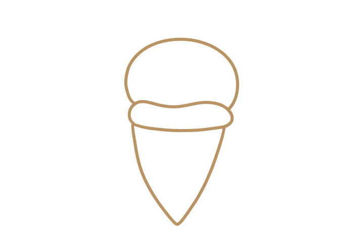 一支可爱又美味的冰激凌简笔画画法-图3