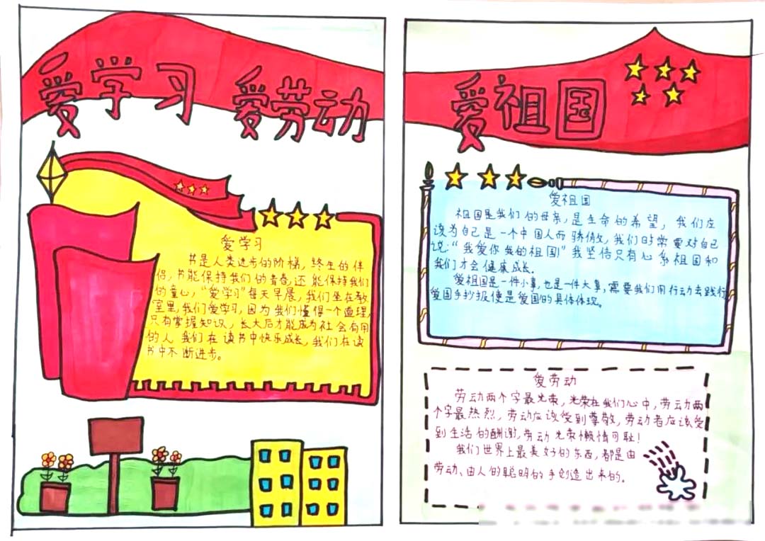 ”爱祖国 爱劳动“7张漂亮的劳动主题手抄报绘画精选-图6