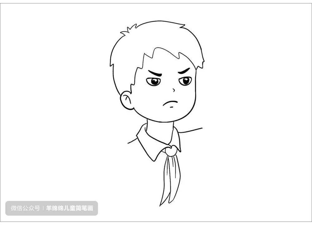 拒绝毒品，禁毒主题儿童简笔画画法步骤-图3