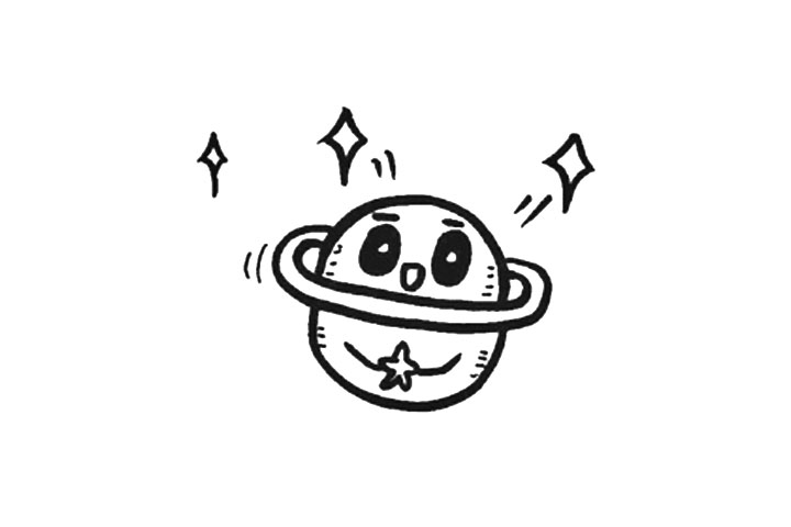 航天航空主题绘画元素简笔画图片-图6