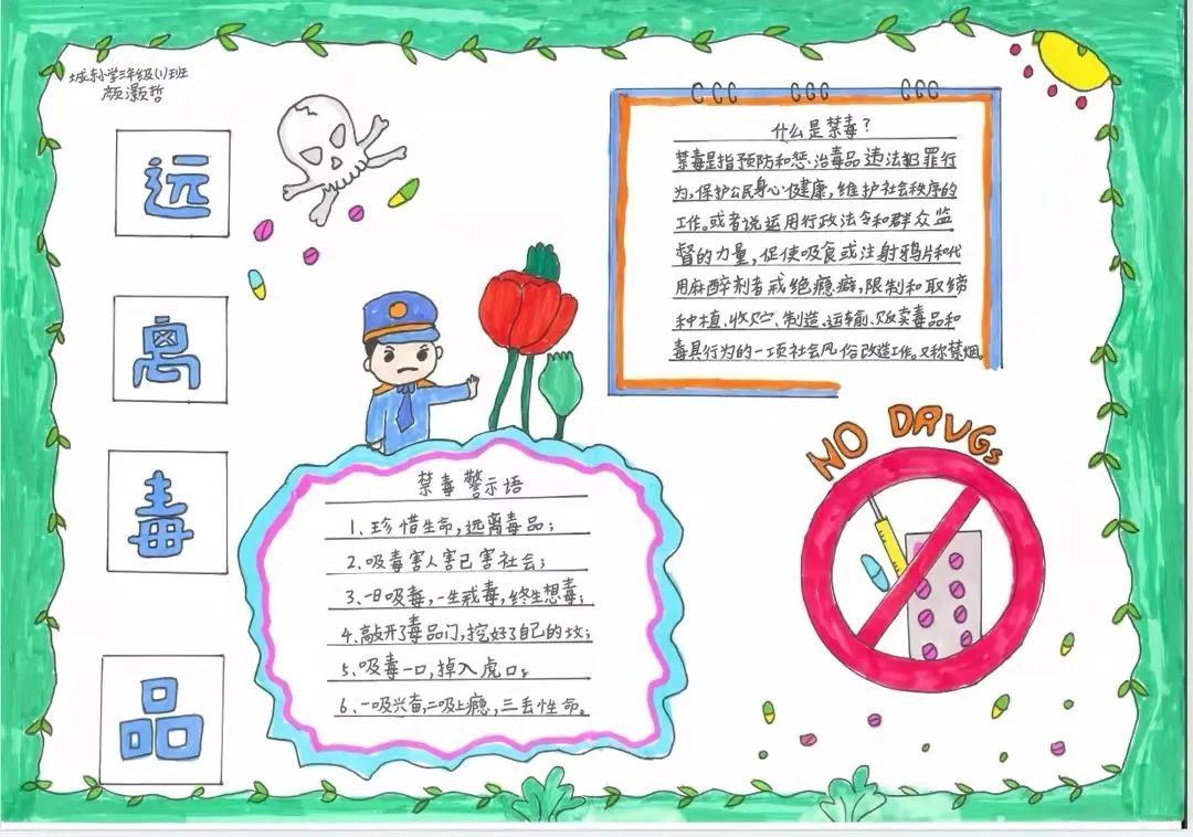 6.26国际禁毒日手抄报参赛作品（8张）-图8