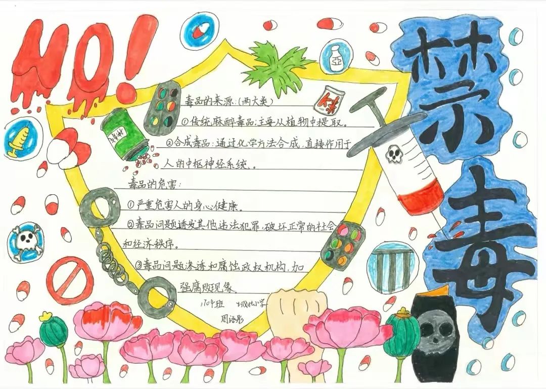 七年级禁毒宣传教育主题手抄报（8张）-图2