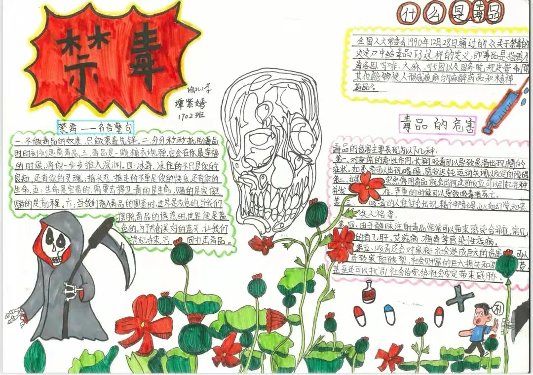 七年级禁毒宣传教育主题手抄报（8张）-图5