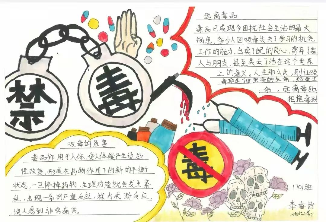 七年级禁毒宣传教育主题手抄报（8张）-图6
