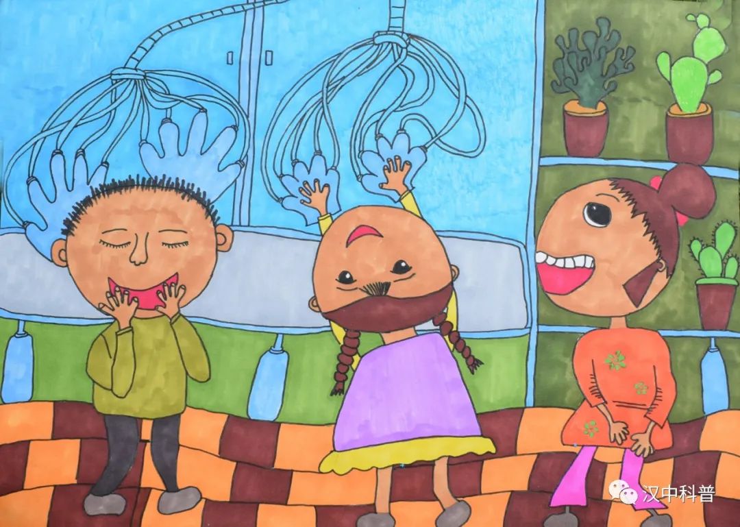 自动环保洗手机科幻绘画作品