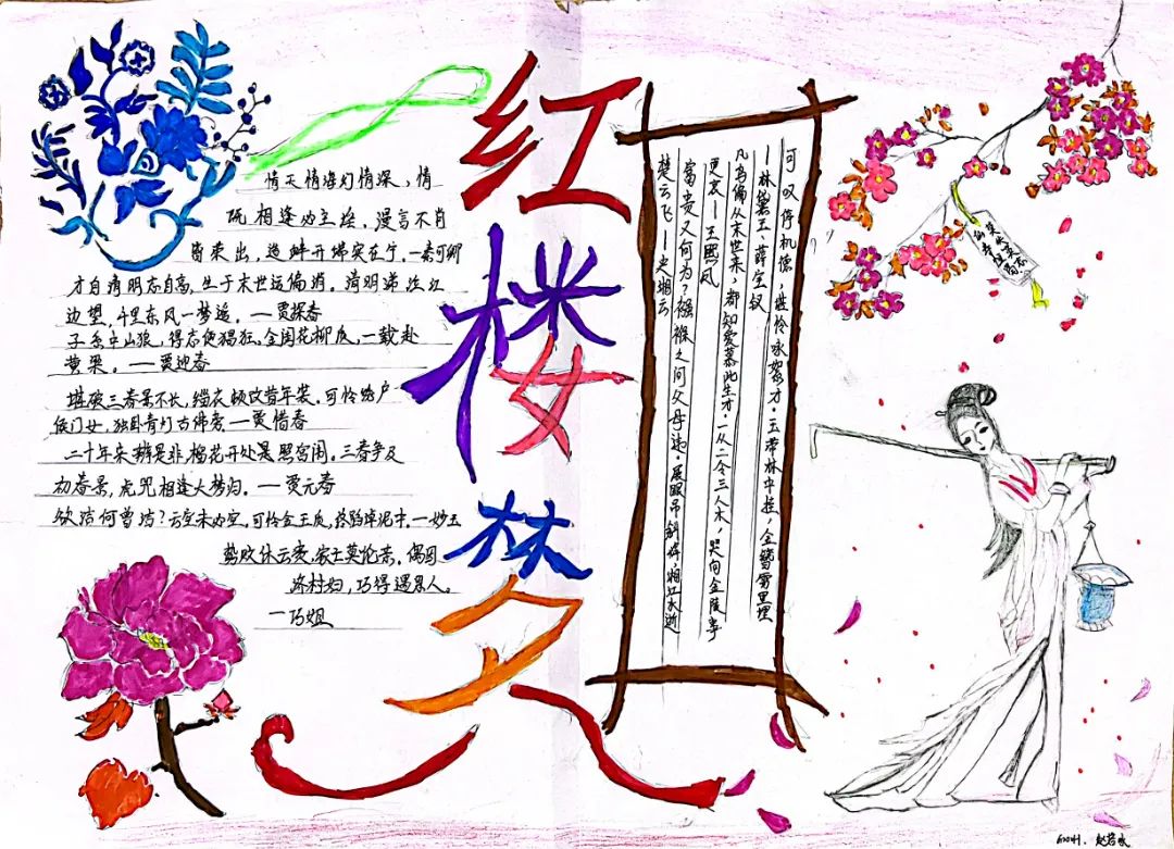 《红楼梦》主题手抄报一等奖作品7张-图3