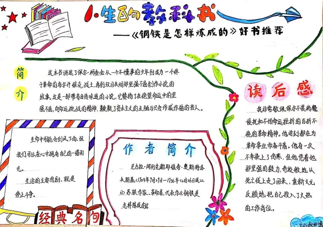 6年级好书推荐手抄报绘画-图5