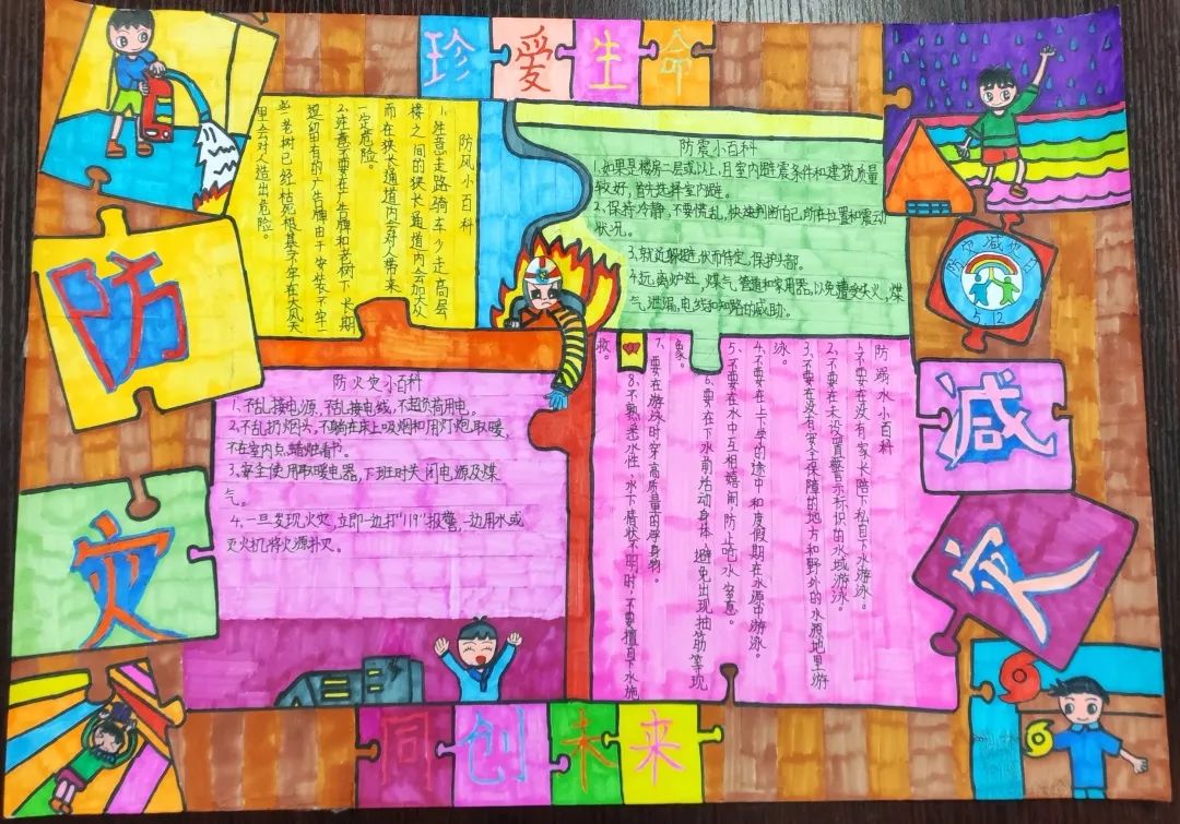 8张关于防灾减灾的手抄报绘画-图2