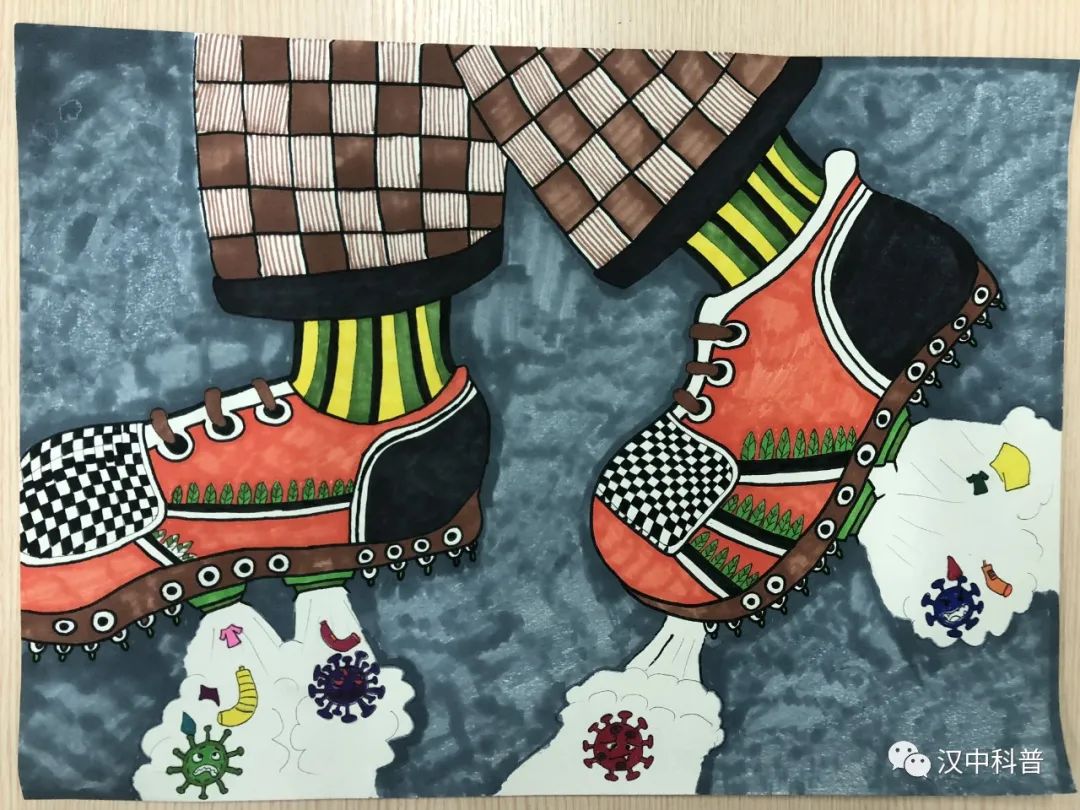 科幻儿童画作品—灭菌鞋