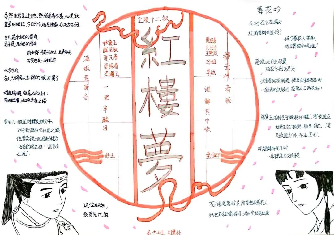 红楼梦手抄报高中生精选作品6张-图1