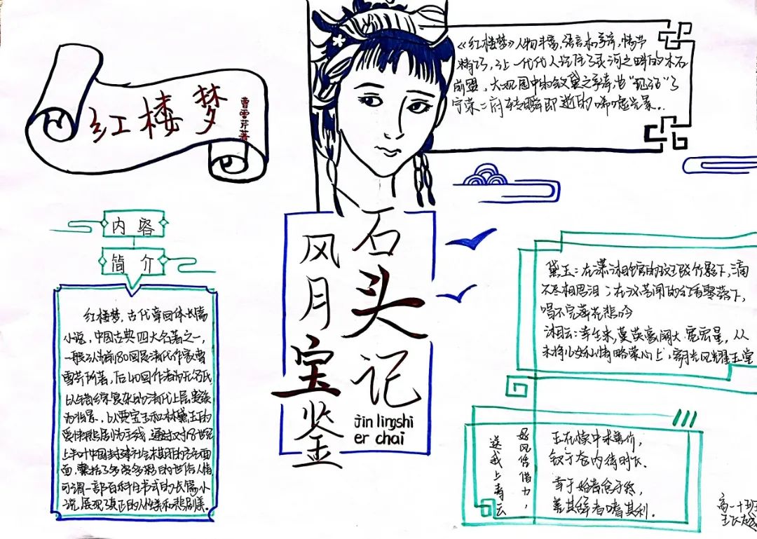 红楼梦手抄报高中生精选作品6张-图4