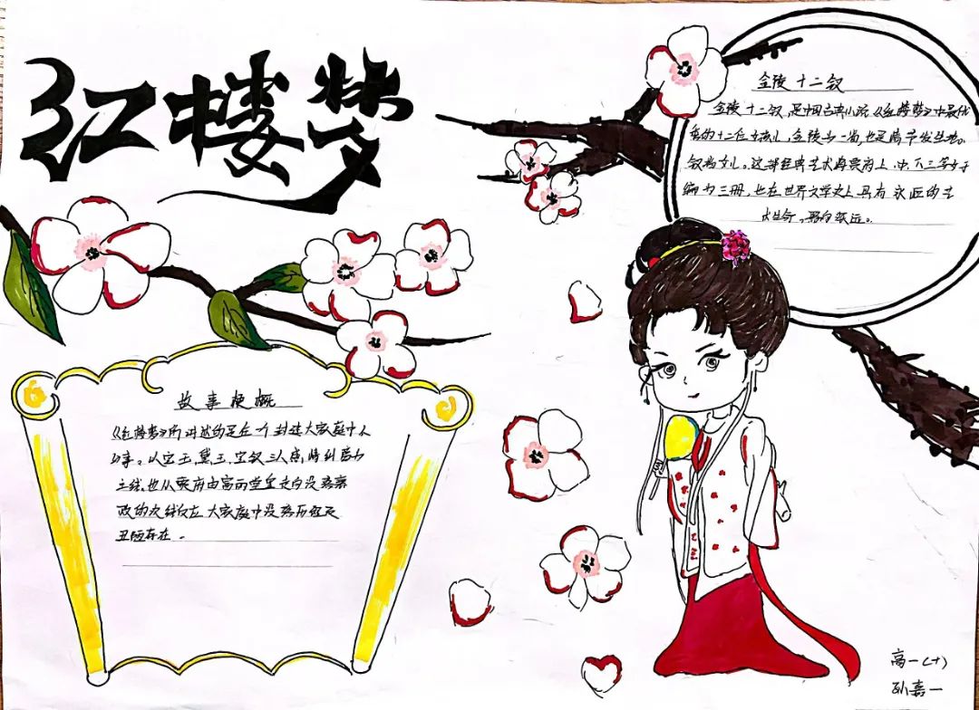 红楼梦手抄报高中生精选作品6张-图6
