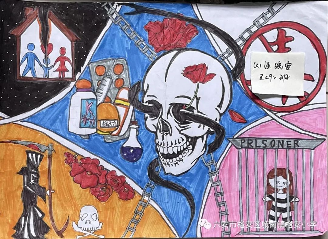 “健康人生·绿色无毒” 禁毒绘画获奖作品-图5