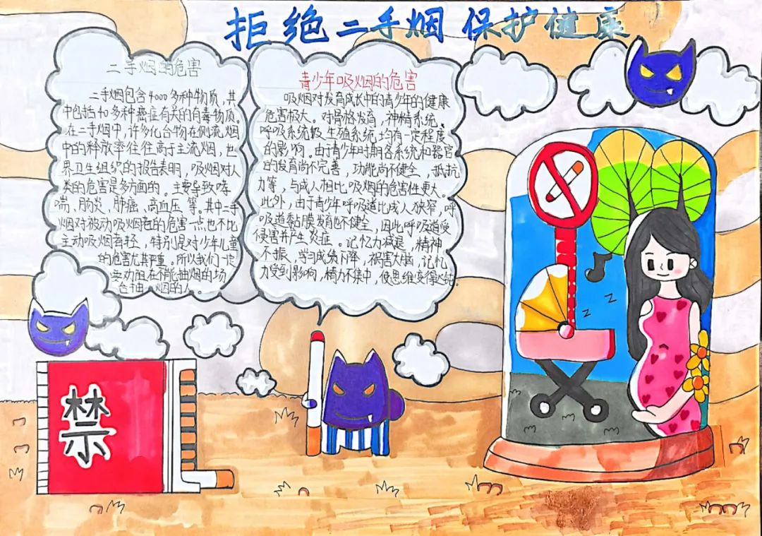 2022年世界无烟日主题手抄报-图4