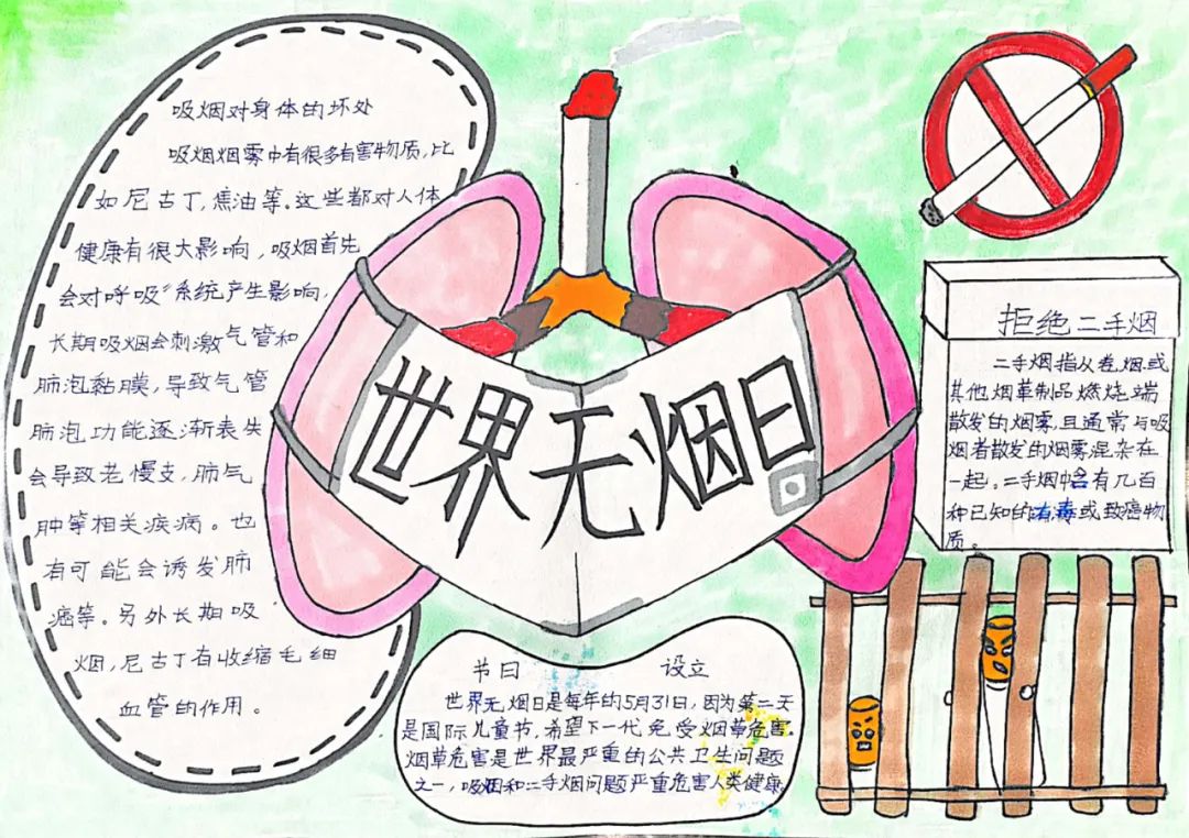2022年世界无烟日主题手抄报-图7