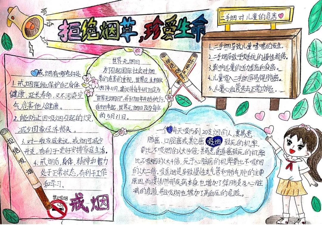 5·31“世界无烟日”手抄报一等奖-图5