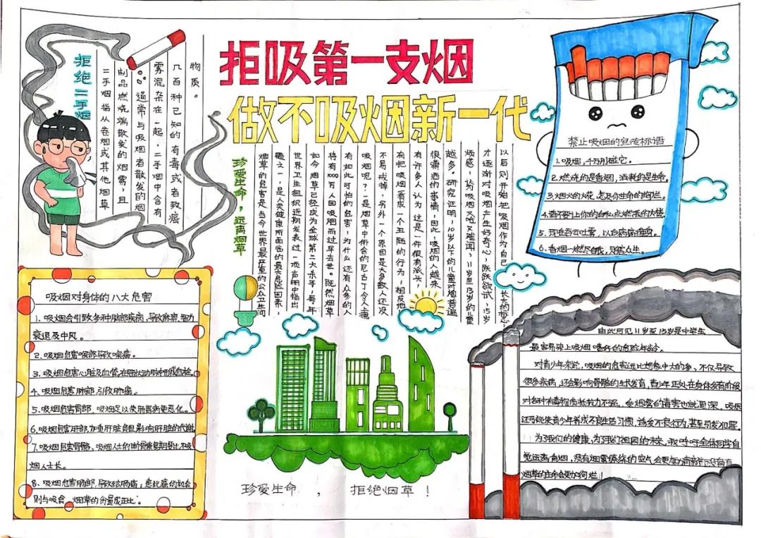 5·31“世界无烟日”手抄报一等奖-图6