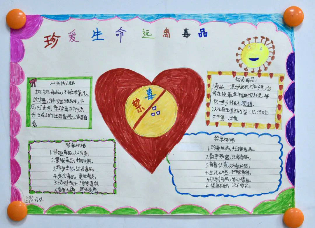 珍爱生命远离毒品 5张简单又好画的禁毒手抄报图片-图4