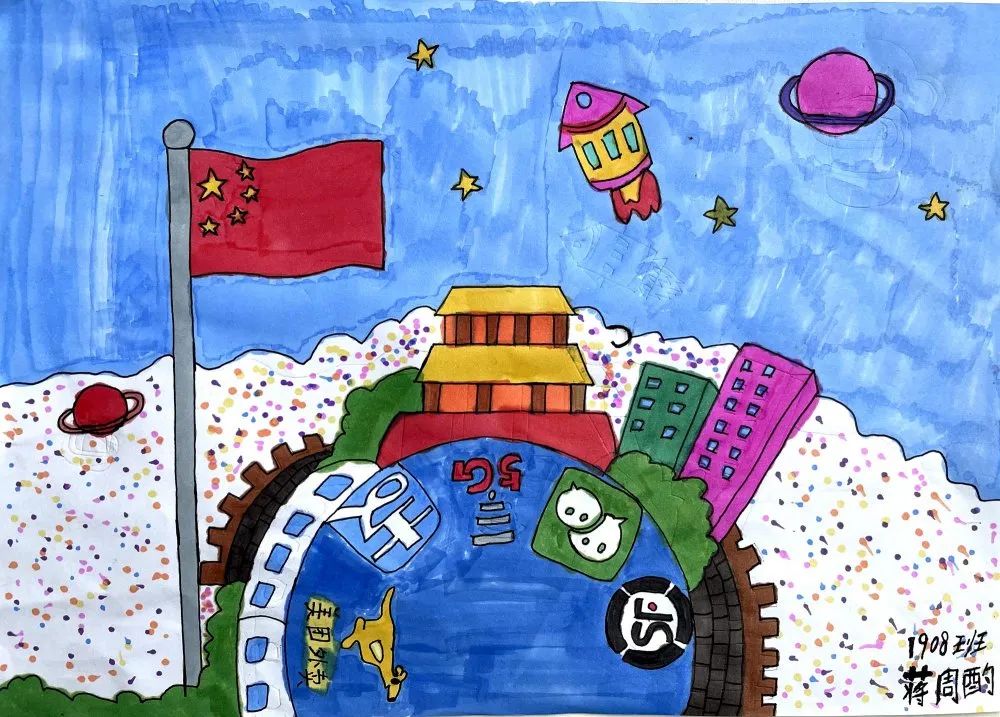 以美丽中国为主题的绘画八年级-图4