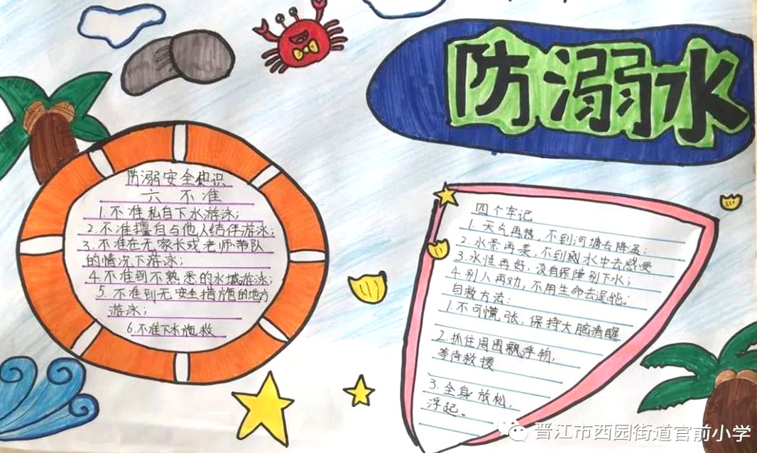 简单的小学生防溺水手抄报怎么画-图5