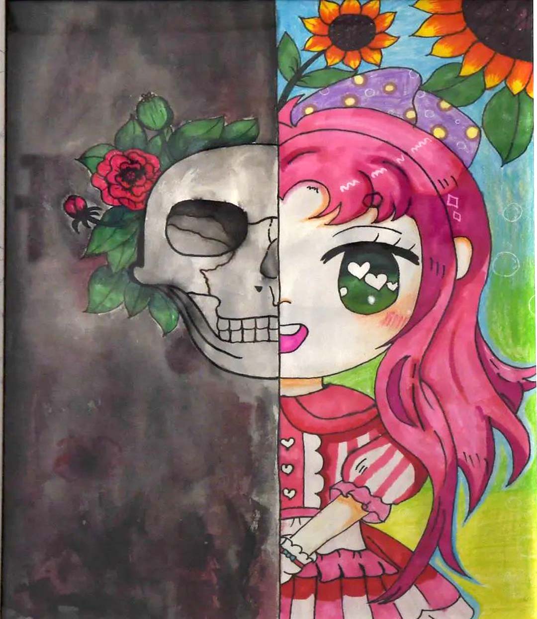 最美禁毒艺术绘画作品5张-图3